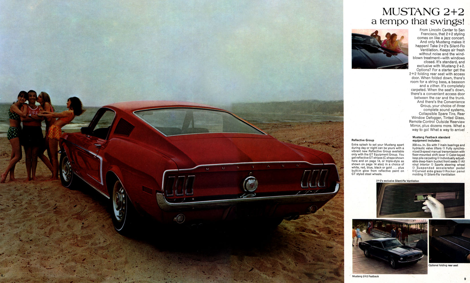 1968 Mustang Prospekt Seite 8-9